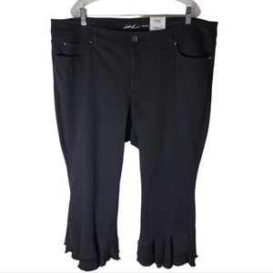 INC plus size 24W black tummy control mid rise novelty denim jeans